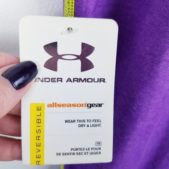Under Armour Girl's Reversible Zip-Up Sleeveless Hoodie Jacket NWT - Picture 10 of 15